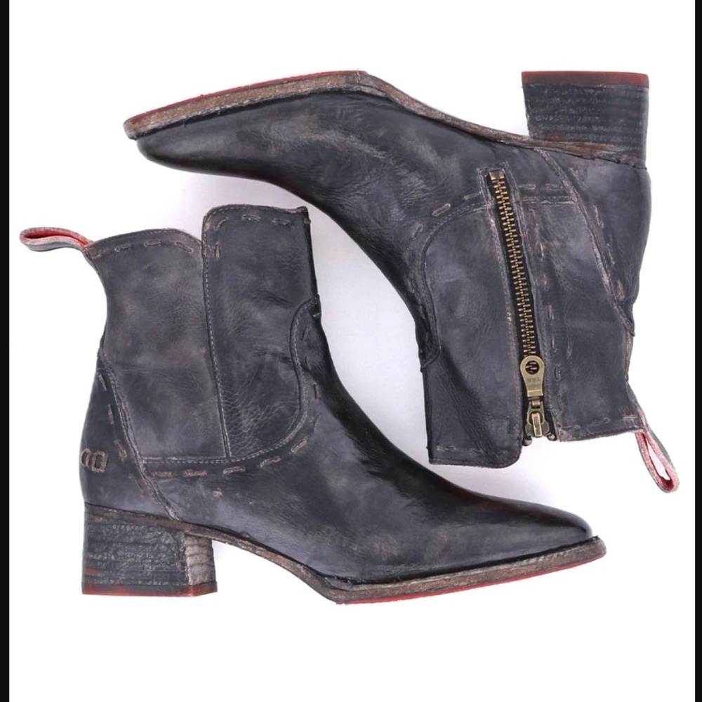 Bed Stu Merryli Handmade Leather Ankle Boot-Black Rustic Color- Size 9.5
